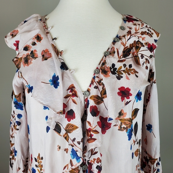 William Rast Floral Cold Shoulder Top - Picture 3 of 8